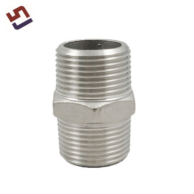 Stainless Steel Hose Pipe Brass Screw Pneumatic Compression Nipple Pipe Fittings